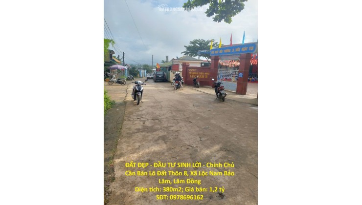 ĐẤT ĐẸP - ĐẦU TƯ SINH LỜI - Chính Chủ Cần Bán Lô Đất Thôn 8, Xã Lộc Nam Bảo Lâm, Lâm Đồng